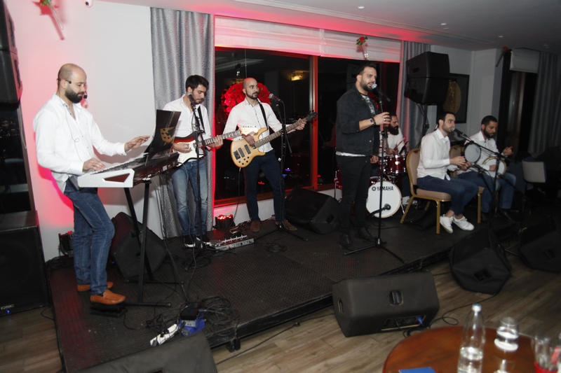 Charbel Khalil and the band at Burj on Bay 